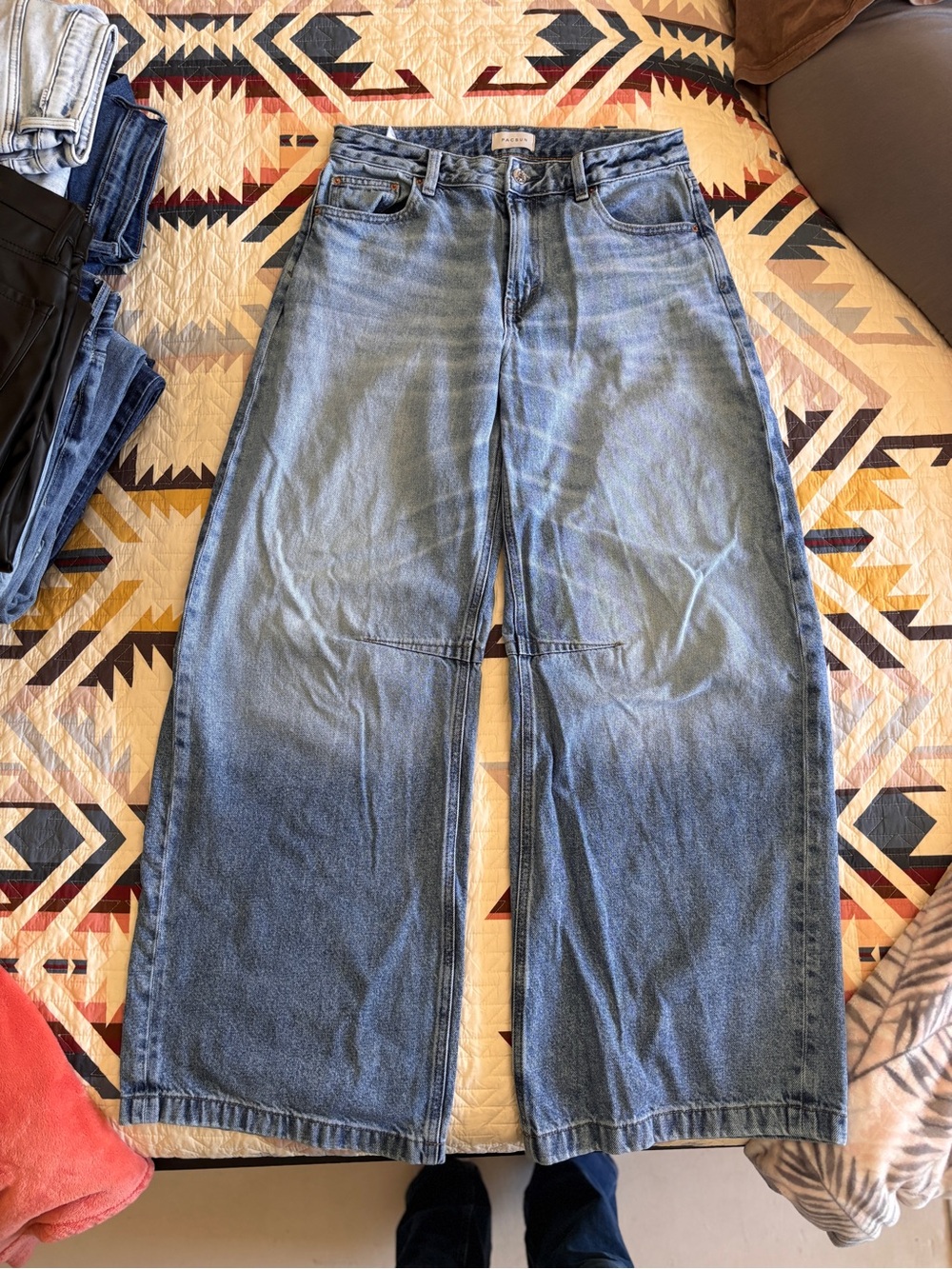PacSun barrel wide leg jeans mid rise